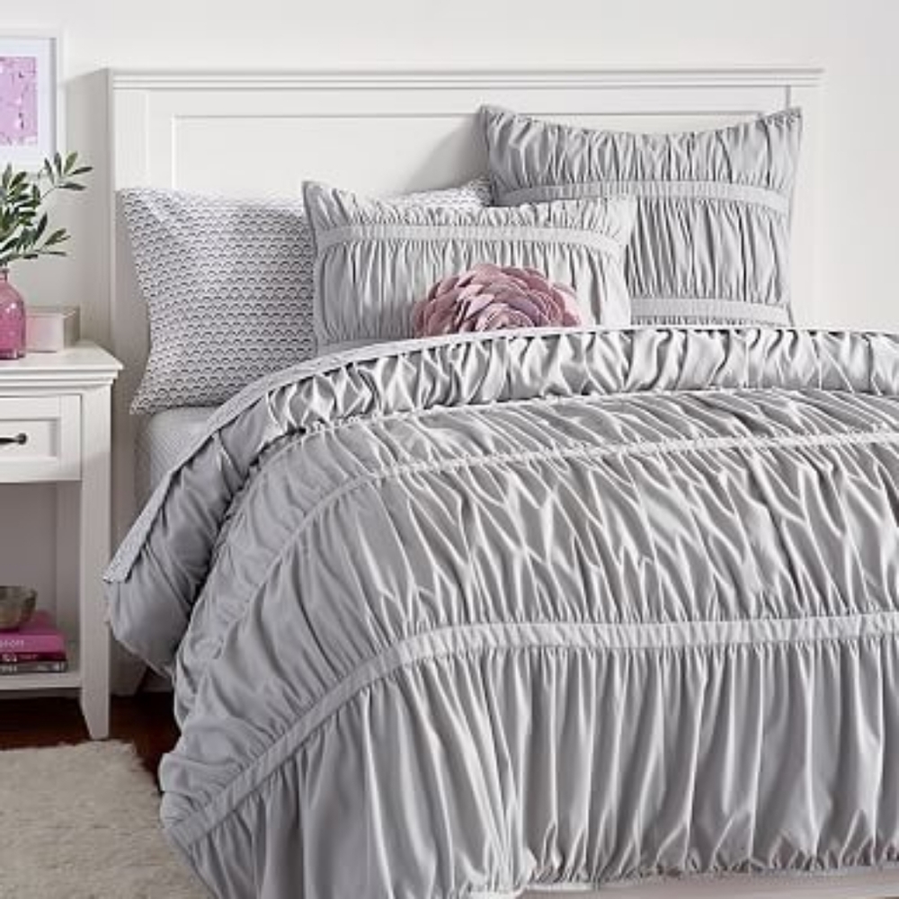 Pottery Barn Gray Comforter & Sham
